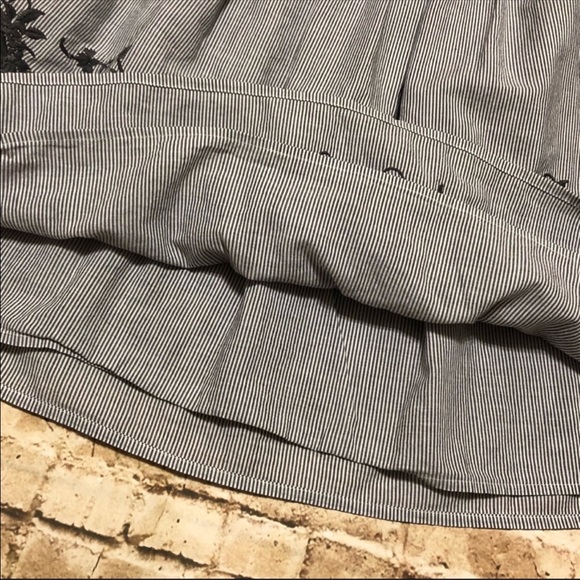 London Jean Embroidered Striped Chino Skirt - Picture 5 of 8